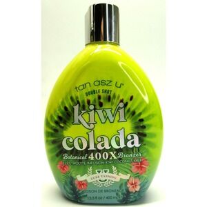 Tan Asz U Kiwi Colada‎ Tanning Lotion 13.5 oz Double Shot 400X Botanical Bronzer